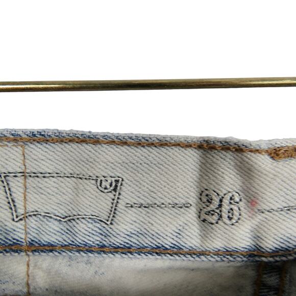 Vintage LEVIS Orange Tab Ombre Bleached High Rise Straight Leg Jeans Size 26 - Picture 6 of 8